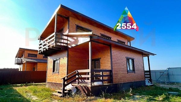 Купить готовый 2 этажный дом из бруса 110 м2 с участком 4.51 соток в коттеджном поселке Литвиново Парк, Московская Область | Родной Дом