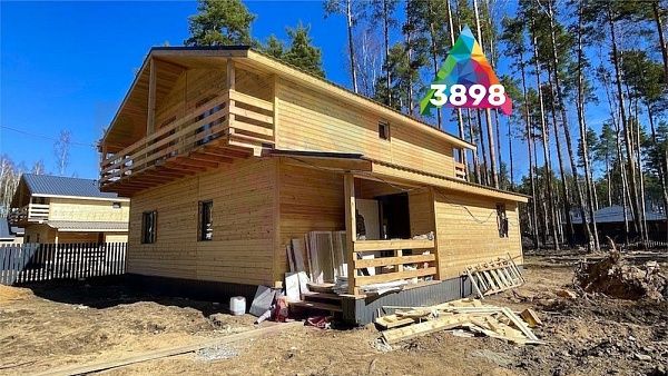 Купить готовый 2 этажный дом из бруса 199 м2 с участком 11.44 соток в коттеджном поселке Родное Пешково, Московская Область | Родной Дом