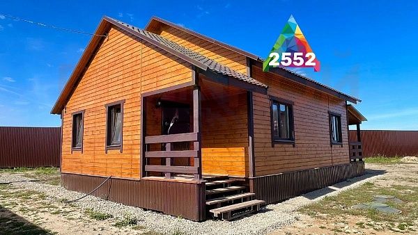 Купить готовый 1 этажный дом из бруса 88 м2 с участком 7.25 соток в коттеджном поселке Литвиново Парк, Московская Область | Родной Дом
