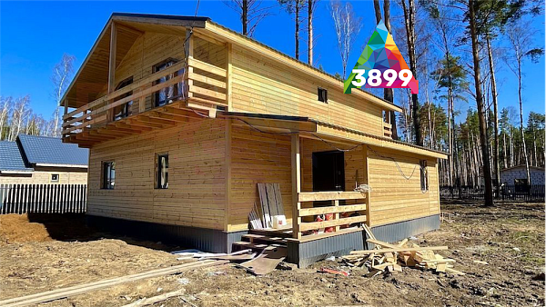 Купить готовый 2 этажный дом из бруса 199 м2 с участком 11.59 соток в коттеджном поселке Родное Пешково, Московская Область | Родной Дом