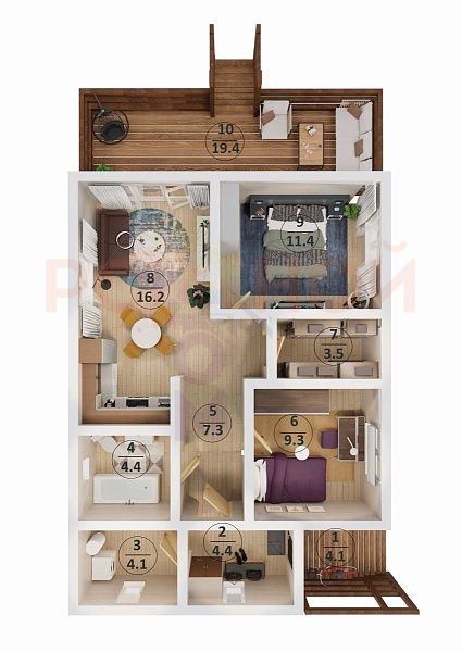 Дом 88 кв.м в Родное Пешково. Участок 4099