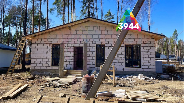 Купить готовый 1 этажный дом из газоблока (газобетона) 114 м2 с участком 10.38 соток в коттеджном поселке Родное Пешково, Московская Область | Родной Дом