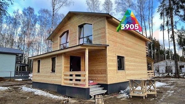 Купить готовый 2 этажный дом из бруса 153 м2 с участком 6.6 соток в коттеджном поселке Родное Пешково, Московская Область | Родной Дом