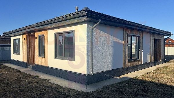 Купить готовый 1 этажный дом из камня 110 м2 с участком 6.21 соток в коттеджном поселке Грин Парк, Московская Область | Родной Дом