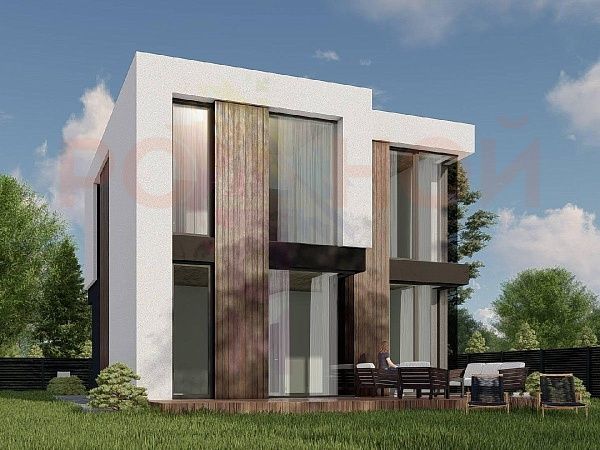 Купить готовый 2 этажный дом из газоблока (газобетона) 115 м2 с участком 6 соток в коттеджном поселке Родные Медвежьи озера, Московская Область | Родной Дом