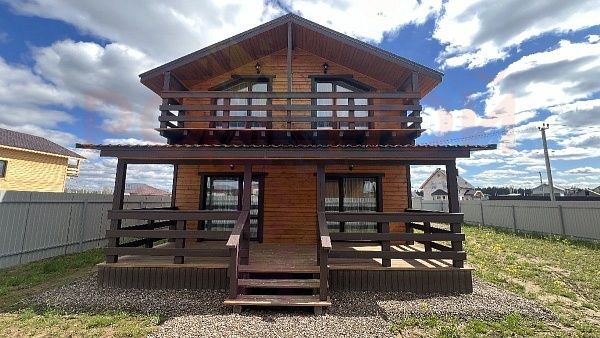 Купить готовый 2 этажный дом из бруса 130 м2 с участком 4.41 соток в коттеджном поселке Литвиново Парк, Московская Область | Родной Дом