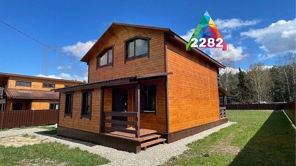 Купить готовый 2 этажный дом из бруса 130 м2 с участком 11.28 соток в коттеджном поселке Литвиново Парк, Московская Область | Родной Дом