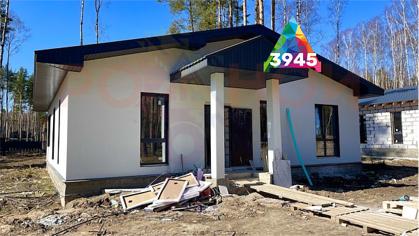 Купить готовый 1 этажный дом из газоблока (газобетона) 114 м2 с участком 11 соток в коттеджном поселке Родное Пешково, Московская Область | Родной Дом