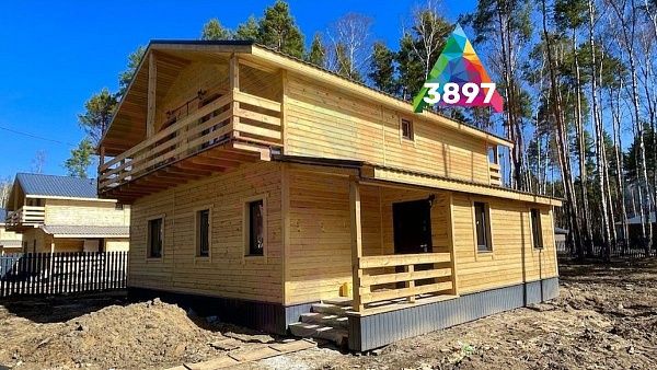 Купить готовый 2 этажный дом из бруса 199 м2 с участком 11.31 соток в коттеджном поселке Родное Пешково, Московская Область | Родной Дом