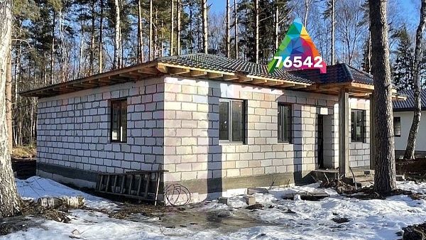 Купить готовый 1 этажный дом из газоблока (газобетона) 102 м2 с участком 10 соток в коттеджном поселке Родное Пушкино, Московская Область | Родной Дом